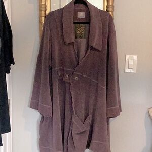 Blue Fish Vintage 2000 patched Moss Highlander coat Aubergine size 0 winter